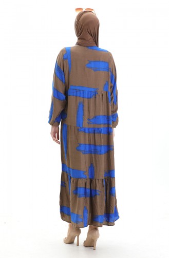 Braun Hijab Kleider 2069-04