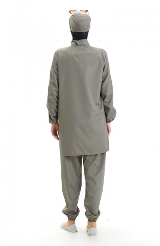 Hellkhaki grün Hijab Badeanzug 9006-04