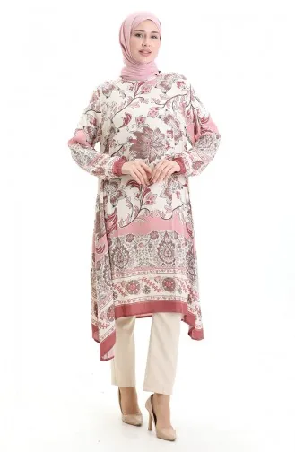 تونيك فيسكوز منقوش 1006-01 بودرة 1006-01