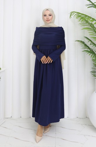Navy Blue İslamitische Jurk 81900-02