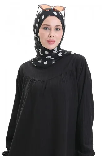 Kolu Lastikli Tunik Pantolon İkili Takım 0103-01 Siyah