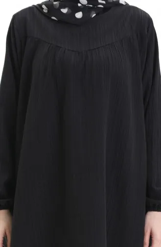 Kolu Lastikli Tunik Pantolon İkili Takım 0103-01 Siyah