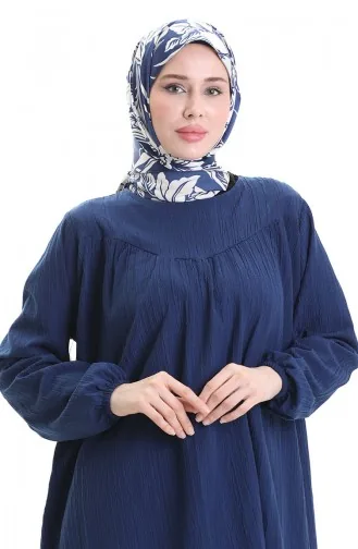 Kolu Lastikli Tunik Pantolon İkili Takım 0103-04 İndigo