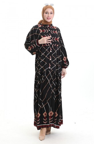 Black Hijab Dress 2075-02