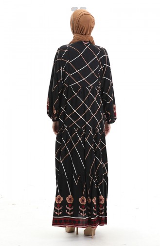 Black Hijab Dress 2075-02