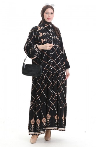 Black Hijab Dress 2075-03