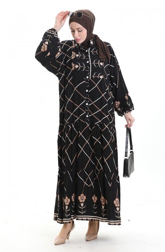 Black Hijab Dress 2075-03