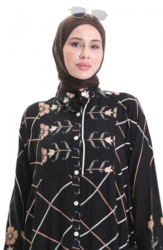 Black Hijab Dress 2075-03