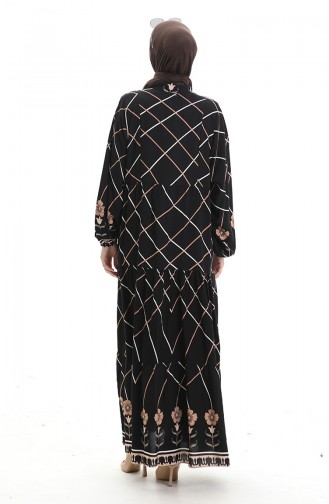 Black Hijab Dress 2075-03