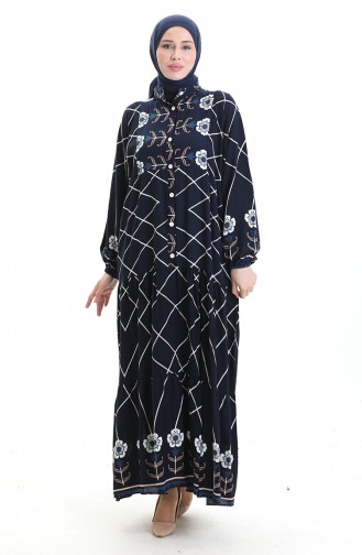 Robe Hijab Bleu Marine 2075-04