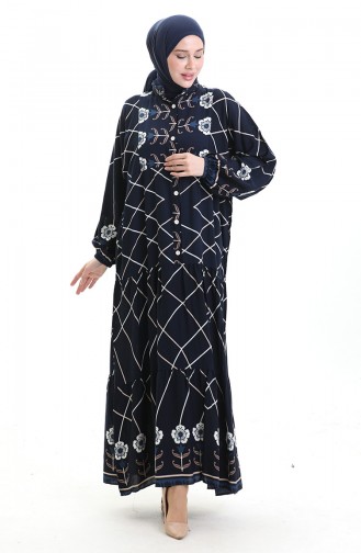 Robe Hijab Bleu Marine 2075-04
