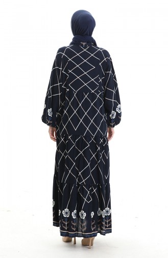 Robe Hijab Bleu Marine 2075-04