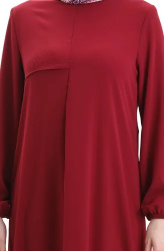 Frame Gedetailleerde Lange Tuniek 4105-03 Claret Rood 4105-03