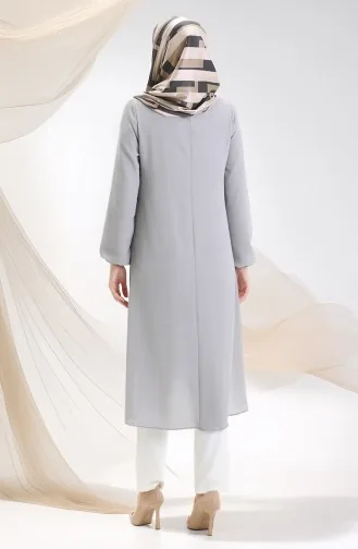 Frame Detailed Long Tunic 4105-04 Gray 4105-04