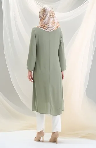 Çerçeve Detaylı Uzun Tunik 4105-06 Haki