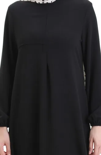 Frame Gedetailleerde Lange Tuniek 4105-08 Zwart 4105-08