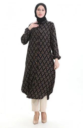 Geknoopte Lange Tuniek 0092-01 Zwarte Nerts 0092-01