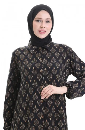 Geknoopte Lange Tuniek 0092-01 Zwarte Nerts 0092-01