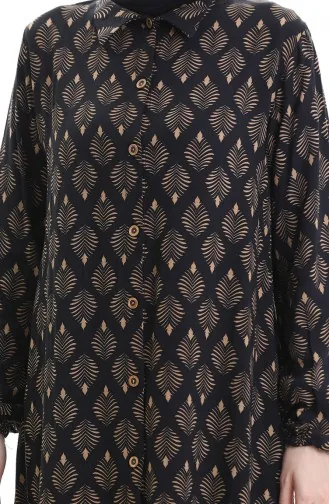 Geknoopte Lange Tuniek 0092-01 Zwarte Nerts 0092-01