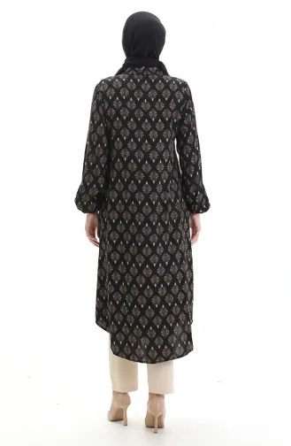 Geknoopte Lange Tuniek 0092-01 Zwarte Nerts 0092-01