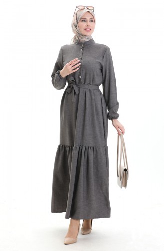 Smoke-Colored Hijab Dress 0104-01