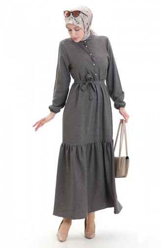 Smoke-Colored Hijab Dress 0104-01