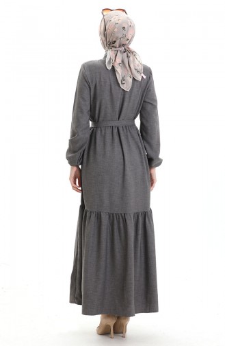 Smoke-Colored Hijab Dress 0104-01