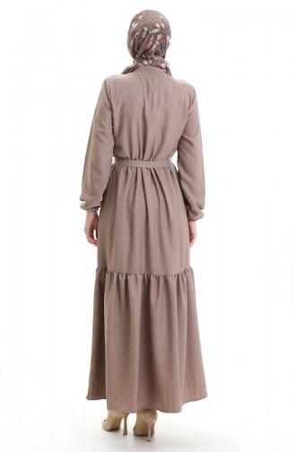 Brown Hijab Dress 0104-02