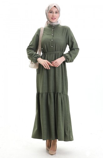 Khaki İslamitische Jurk 0104-03