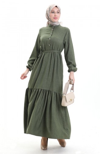 Khaki İslamitische Jurk 0104-03