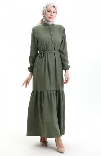 Khaki İslamitische Jurk 0104-03