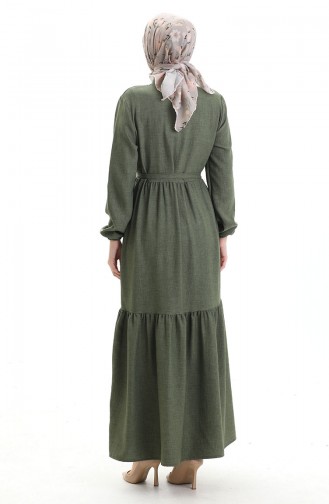 Khaki İslamitische Jurk 0104-03