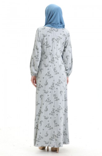 Silver Gray Hijab Dress 2047-07