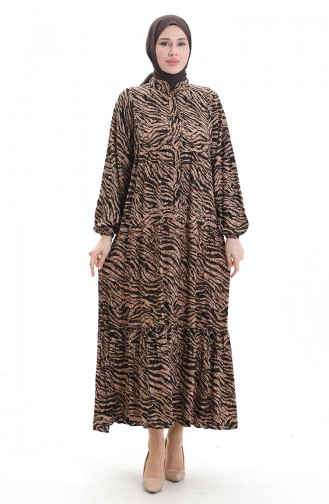 Brown İslamitische Jurk 2070-01