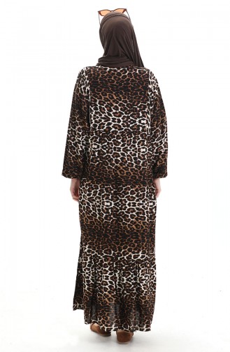 Braun Hijab Kleider 2071-01