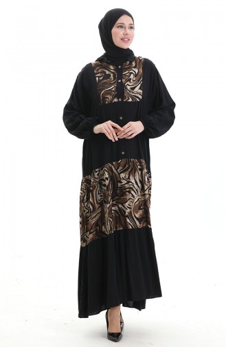 Black İslamitische Jurk 2078-01