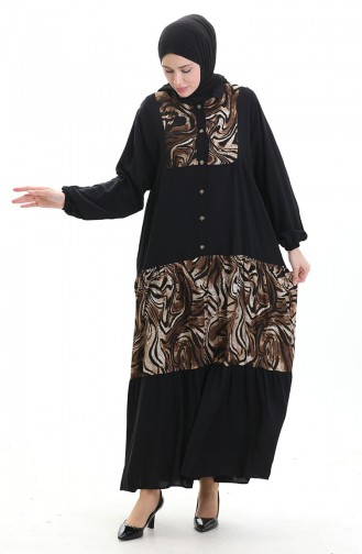 Black İslamitische Jurk 2078-01
