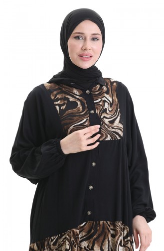 Black İslamitische Jurk 2078-01
