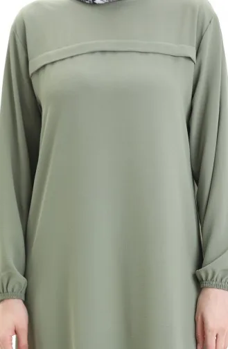 Yandan Yırtmaçlı Uzun Tunik 4104-03 Haki