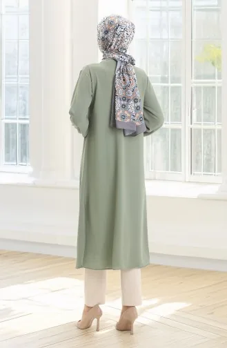 Yandan Yırtmaçlı Uzun Tunik 4104-03 Haki