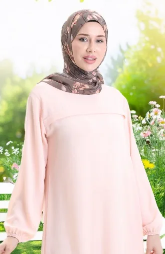 Tunique Longue Fendue Sur Le Côté 4104-08 Poudre 4104-08