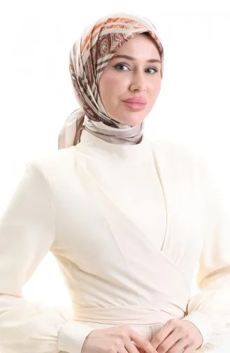 Karaca Patroon Mugra Sjaal 81089-04 Crème Tegel 81089-04