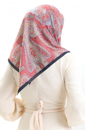 Écharpe En Coton à Motifs Karaca 81098-01 Bleu Marine Bordeaux 81098-01