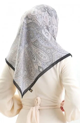 Karaca Desenli Cotton Eşarp 81098-05 Siyah Gri