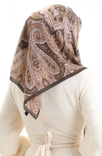 Écharpe En Coton à Motifs Karaca 81098-07 Marron 81098-07