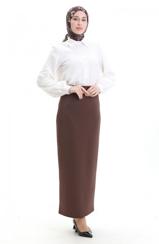 Jupe Couleur Brun 0172-01