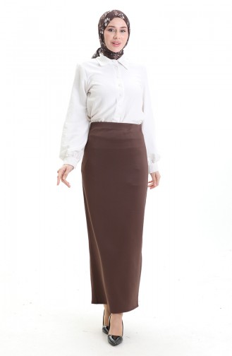 Jupe Couleur Brun 0172-01
