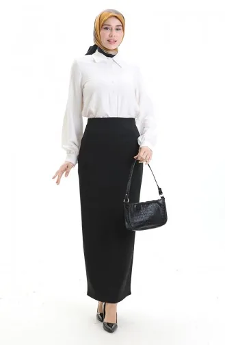 تنورة قلم رصاص سادة 0172-02 سوداء 0172-02