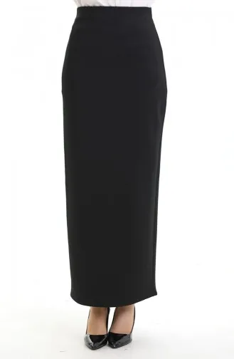 تنورة قلم رصاص سادة 0172-02 سوداء 0172-02