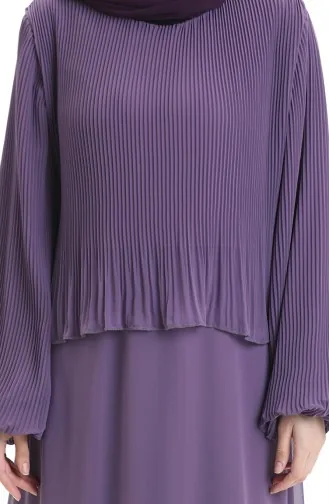 Robe De Soirée Plissée Grande Taille 0170-01 Lilas 0170-01